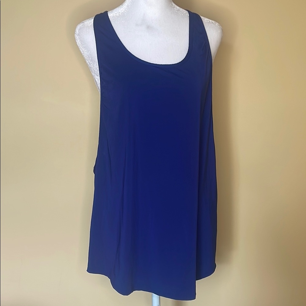 Fabletics Blue Sleeveless Relaxed Tank Top